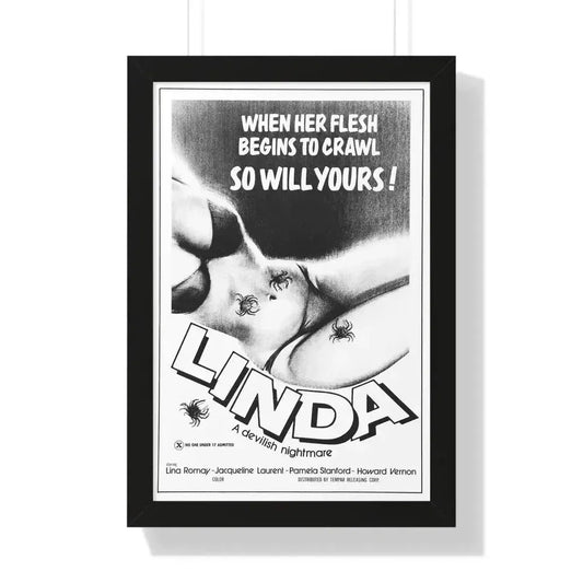 LINDA (LORNA THE EXORCIST) 1974 - Framed Movie Poster 16″ x 24″ Black - The Sticker Space