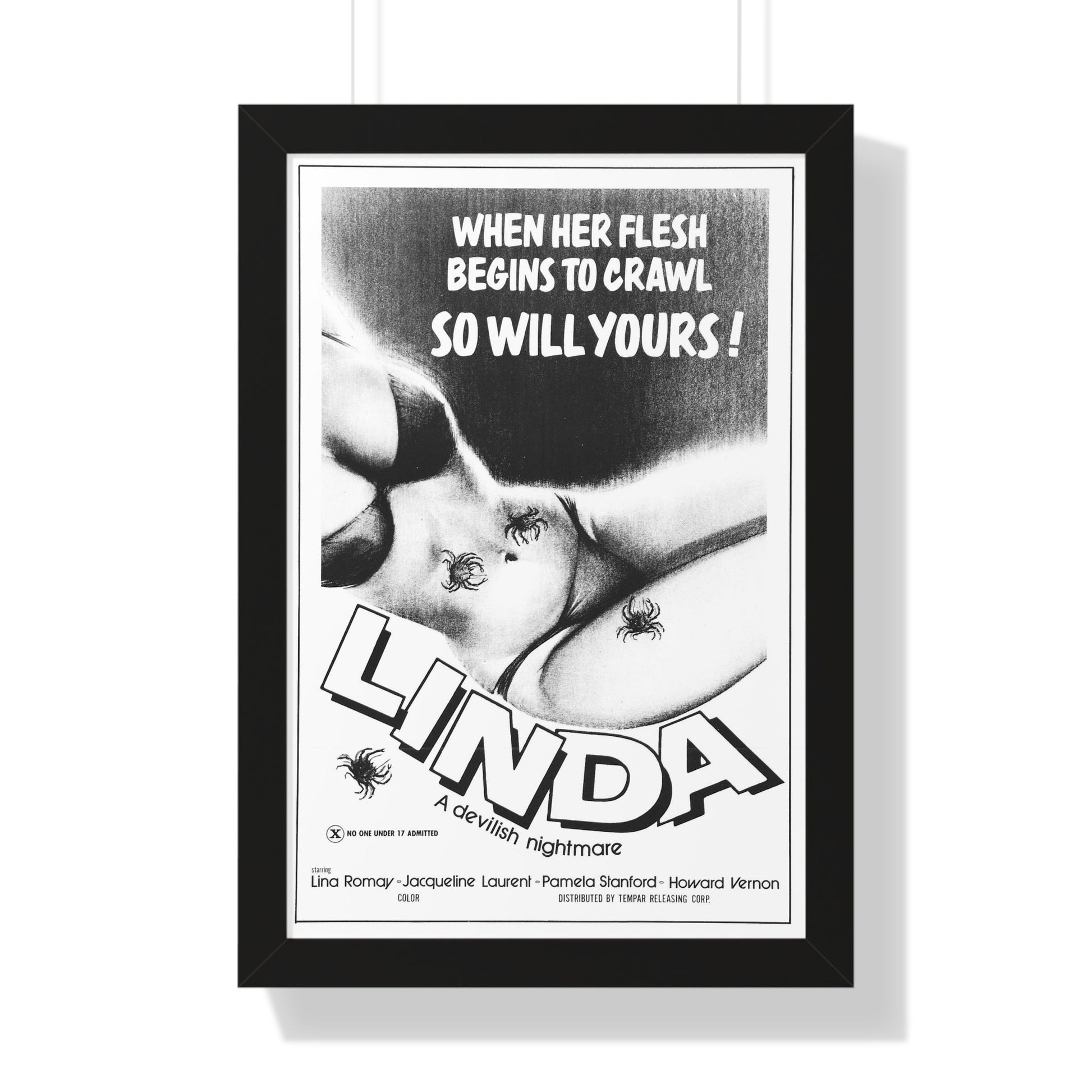 LINDA (LORNA THE EXORCIST) 1974 - Framed Movie Poster-16″ x 24″-The Sticker Space