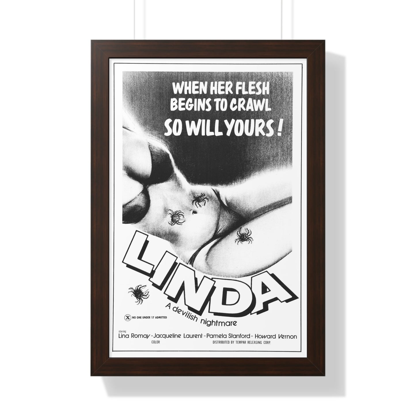 LINDA (LORNA THE EXORCIST) 1974 - Framed Movie Poster-16″ x 24″-The Sticker Space