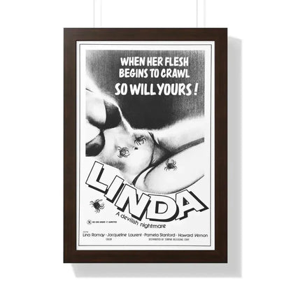 LINDA (LORNA THE EXORCIST) 1974 - Framed Movie Poster 16″ x 24″ Walnut - The Sticker Space