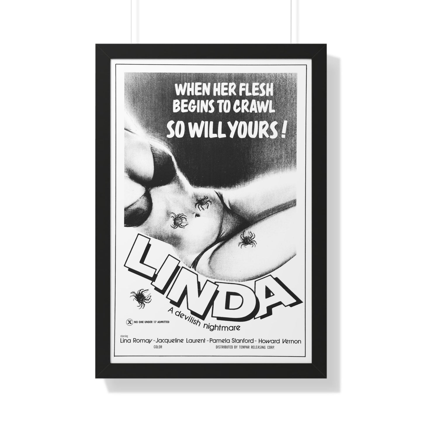 LINDA (LORNA THE EXORCIST) 1974 - Framed Movie Poster-20" x 30"-The Sticker Space