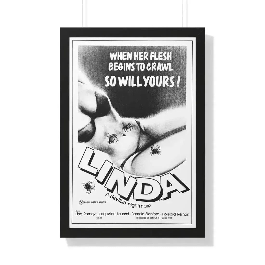 LINDA (LORNA THE EXORCIST) 1974 - Framed Movie Poster 20" x 30" Black - The Sticker Space