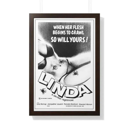 LINDA (LORNA THE EXORCIST) 1974 - Framed Movie Poster 20" x 30" Walnut - The Sticker Space
