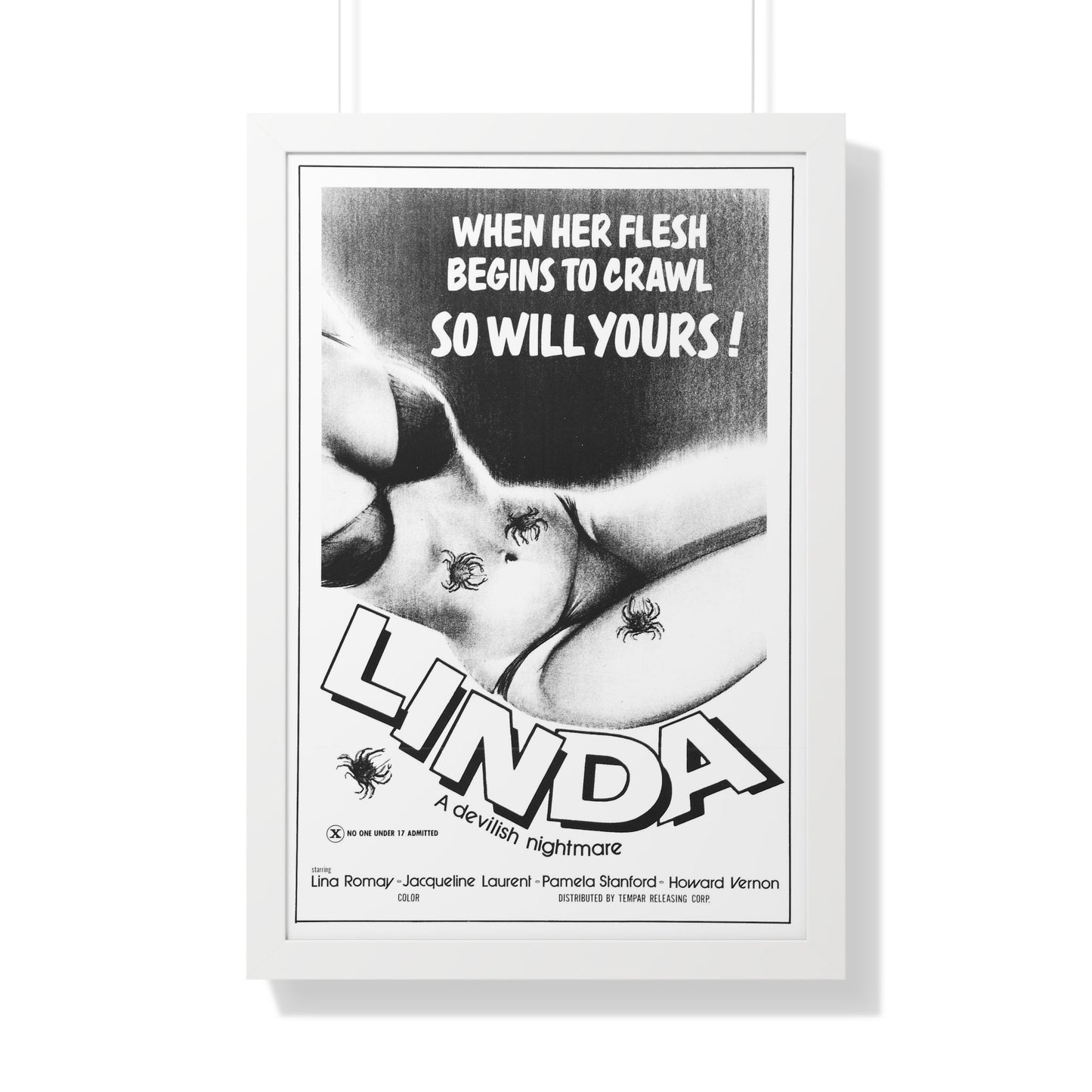 LINDA (LORNA THE EXORCIST) 1974 - Framed Movie Poster-20" x 30"-The Sticker Space