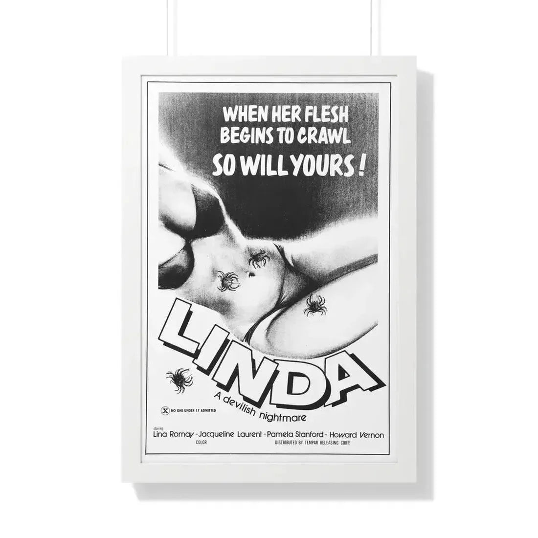 LINDA (LORNA THE EXORCIST) 1974 - Framed Movie Poster 20" x 30" White - The Sticker Space