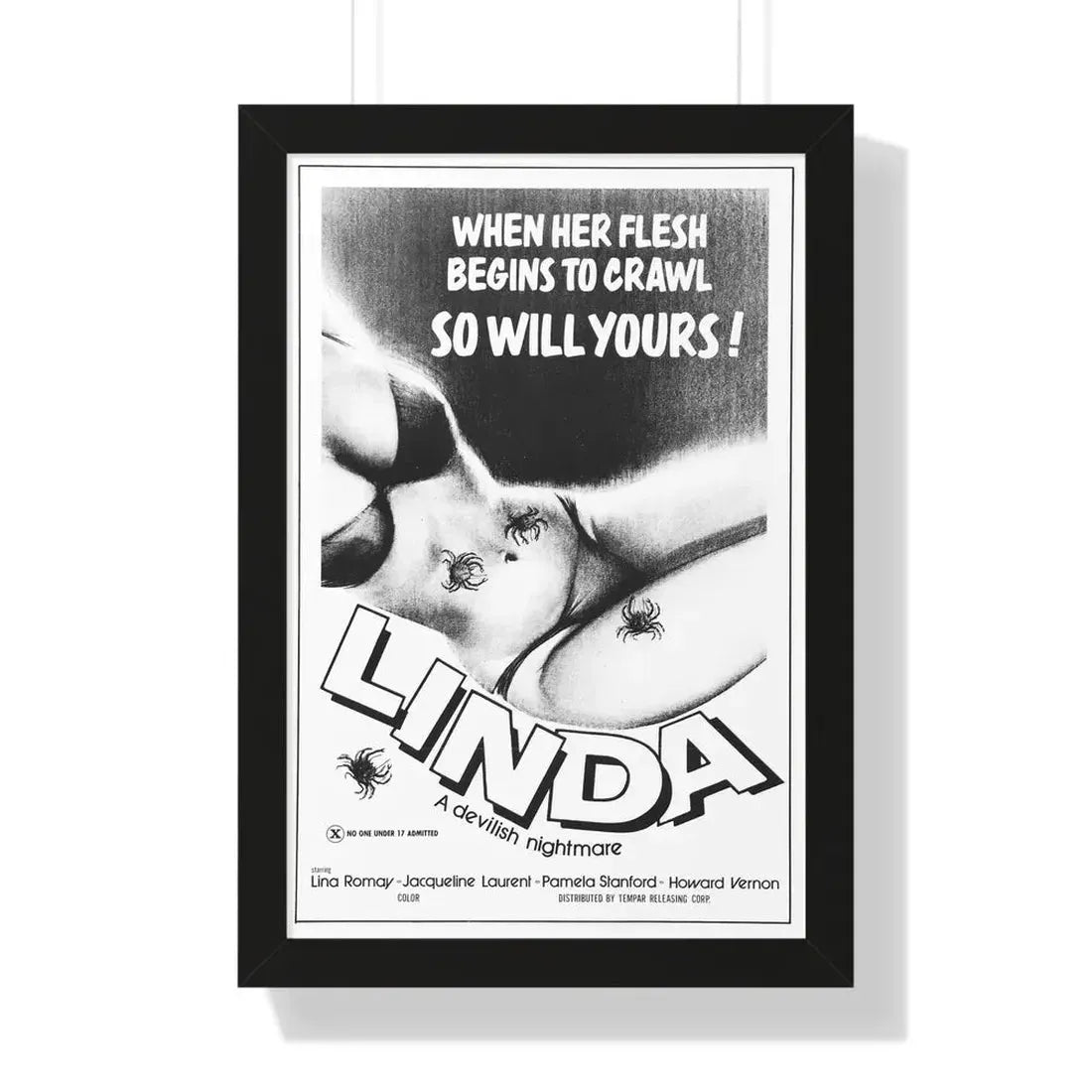LINDA (LORNA THE EXORCIST) 1974 - Framed Movie Poster - The Sticker Space