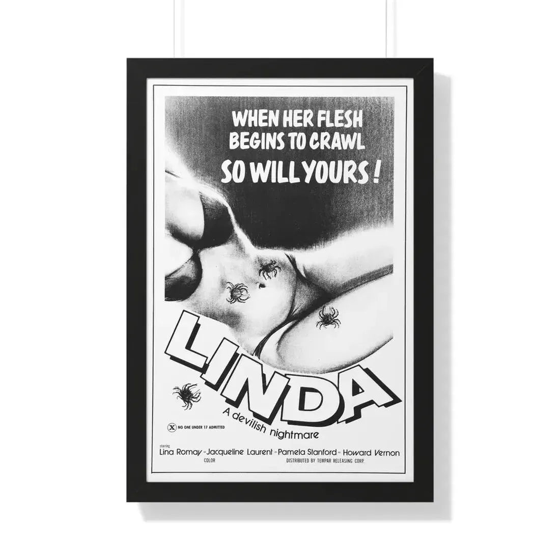 LINDA (LORNA THE EXORCIST) 1974 - Framed Movie Poster - The Sticker Space