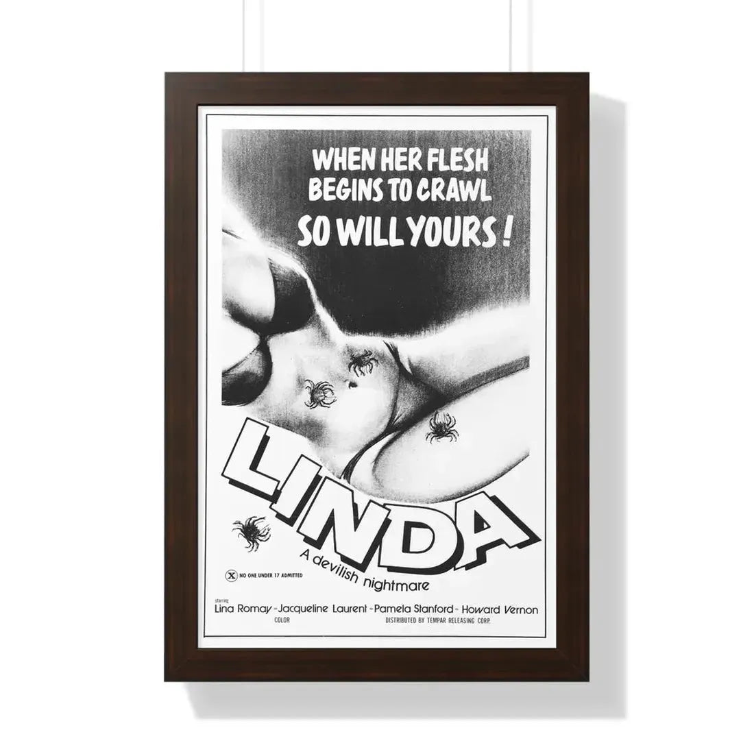 LINDA (LORNA THE EXORCIST) 1974 - Framed Movie Poster - The Sticker Space