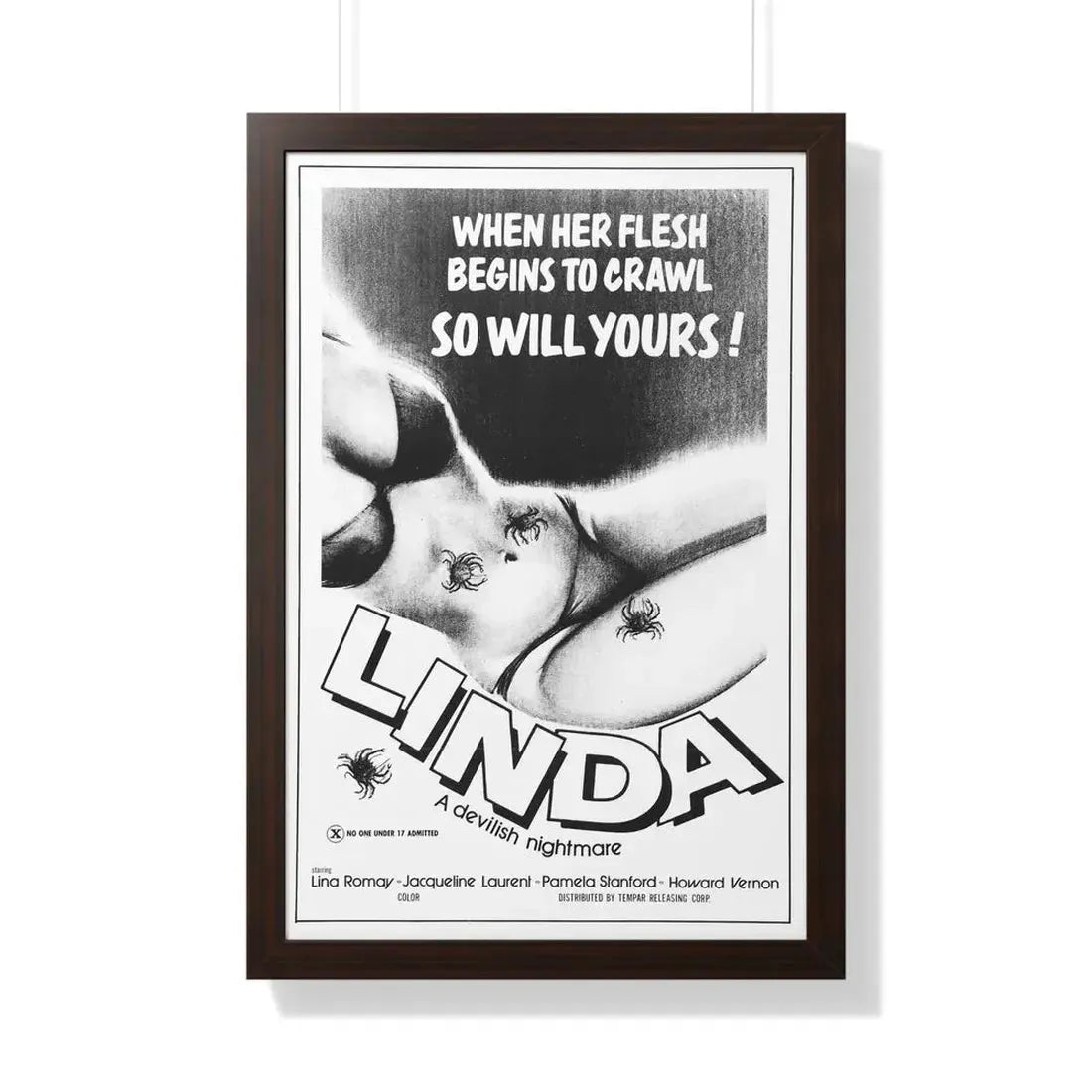 LINDA (LORNA THE EXORCIST) 1974 - Framed Movie Poster - The Sticker Space