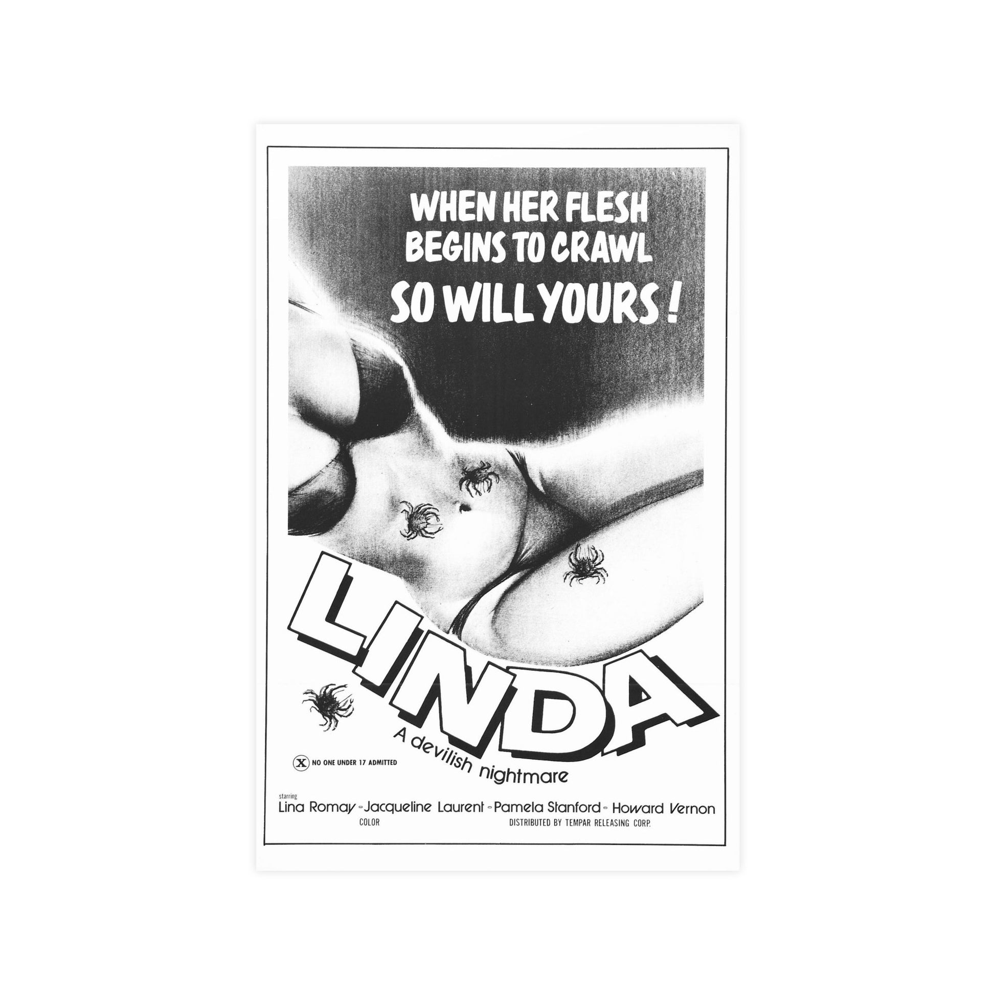LINDA (LORNA THE EXORCIST) 1974 - Paper Movie Poster-11″ x 17″ (Vertical)-The Sticker Space