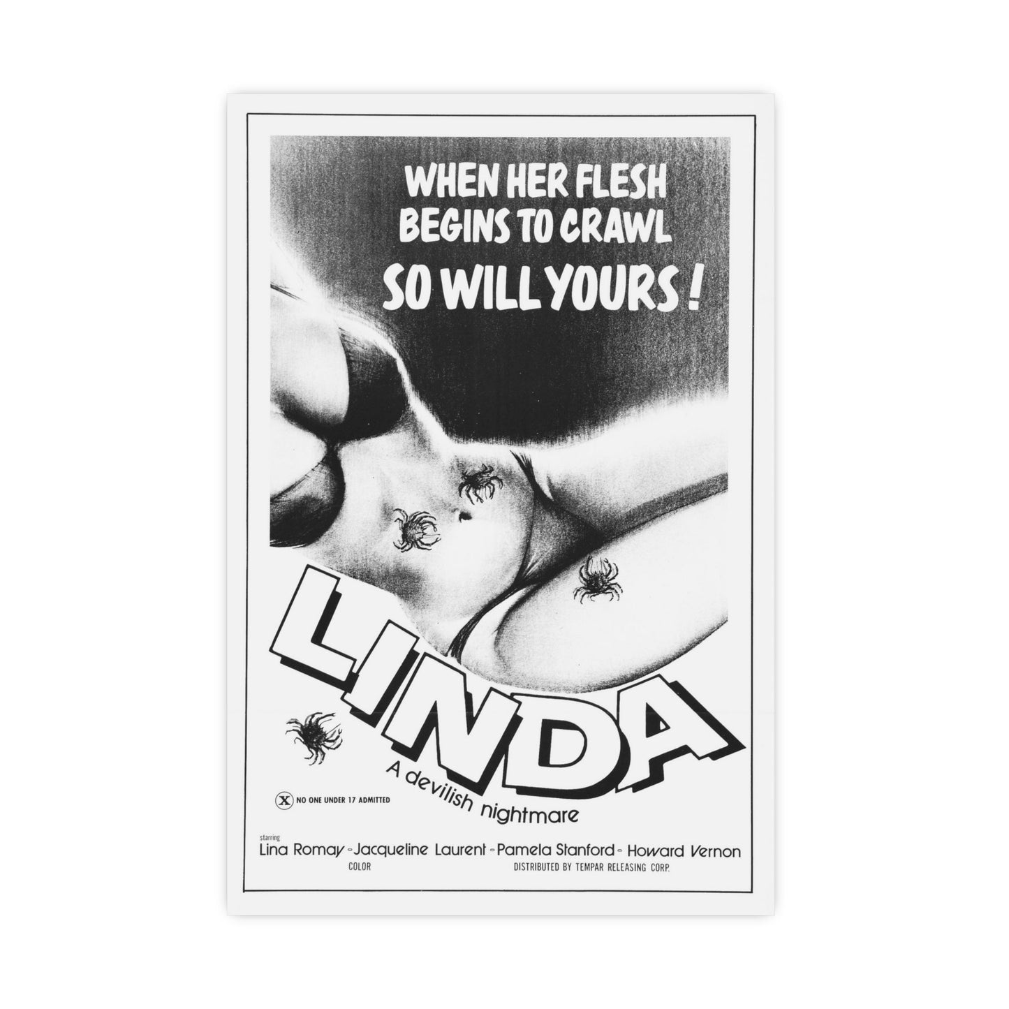LINDA (LORNA THE EXORCIST) 1974 - Paper Movie Poster-16″ x 24″ (Vertical)-The Sticker Space