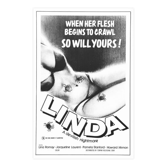 LINDA (LORNA THE EXORCIST) 1974 - Paper Movie Poster-24″ x 36″ (Vertical)-The Sticker Space