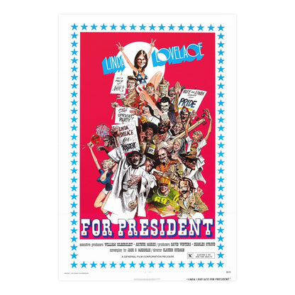 LINDA LOVELACE FOR PRESIDENT 1975 - Paper Movie Poster-24″ x 36″ (Vertical)-The Sticker Space