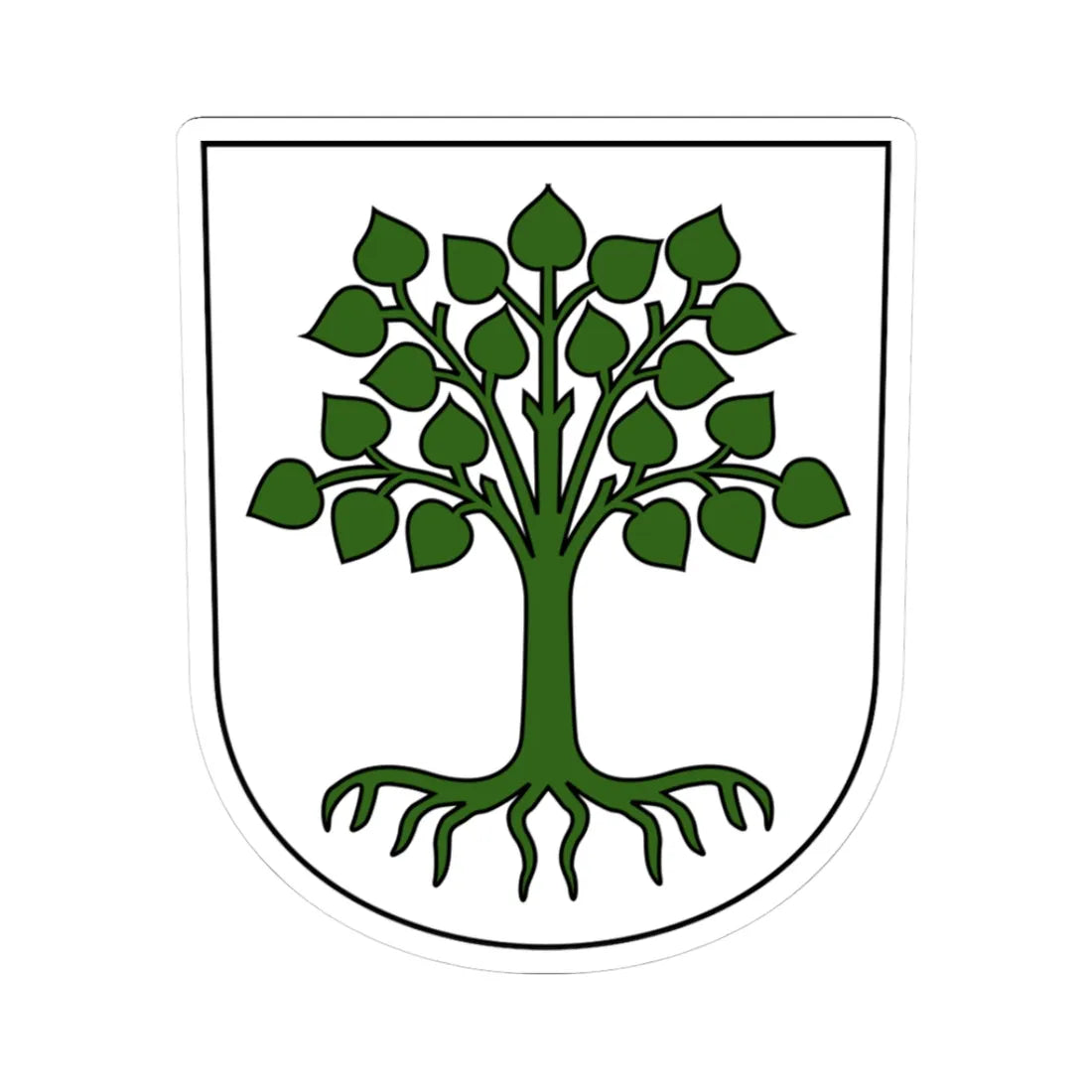 Lindau-blazon (Switzerland) (Coat of Arms) STICKER Vinyl Kiss-Cut Decal 3 Inch White - The Sticker Space