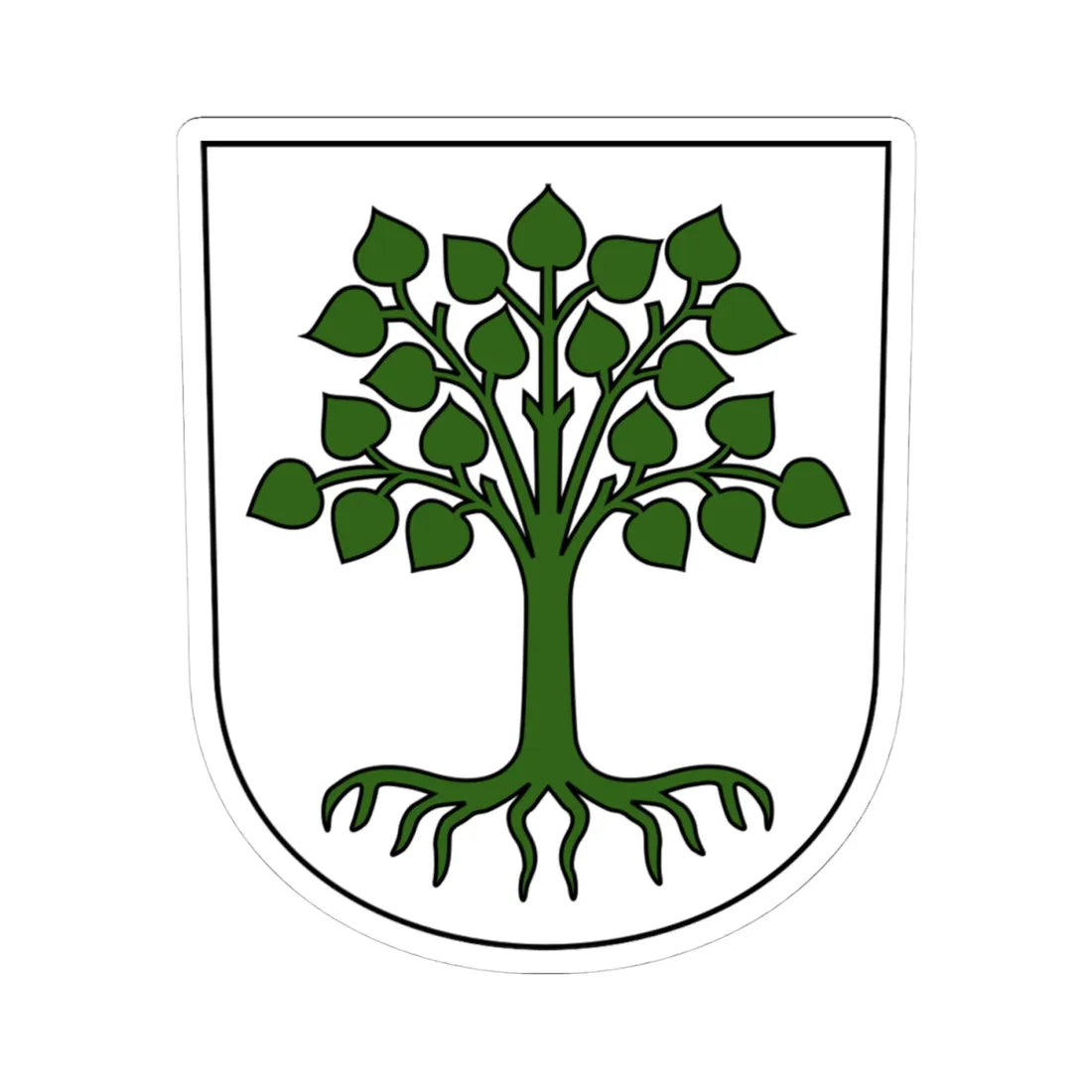 Lindau-blazon (Switzerland) (Coat of Arms) STICKER Vinyl Kiss-Cut Decal 4 Inch White - The Sticker Space