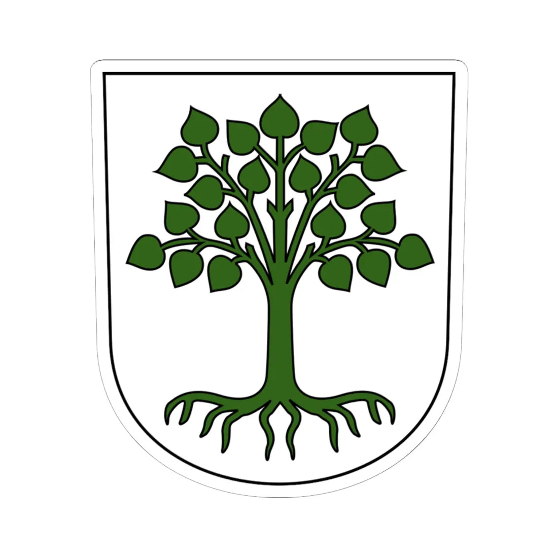 Lindau-blazon (Switzerland) (Coat of Arms) STICKER Vinyl Kiss-Cut Decal 6 Inch White - The Sticker Space