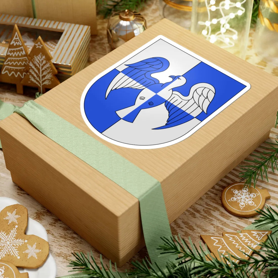 Linescio-coat of arms (Switzerland) (Coat of Arms) STICKER Vinyl Kiss-Cut Decal - The Sticker Space