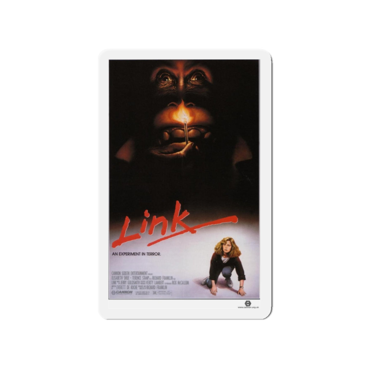 LINK 1986 Movie Poster - Refrigerator Magnet-2" x 2"-Die-Cut-1 pc-The Sticker Space