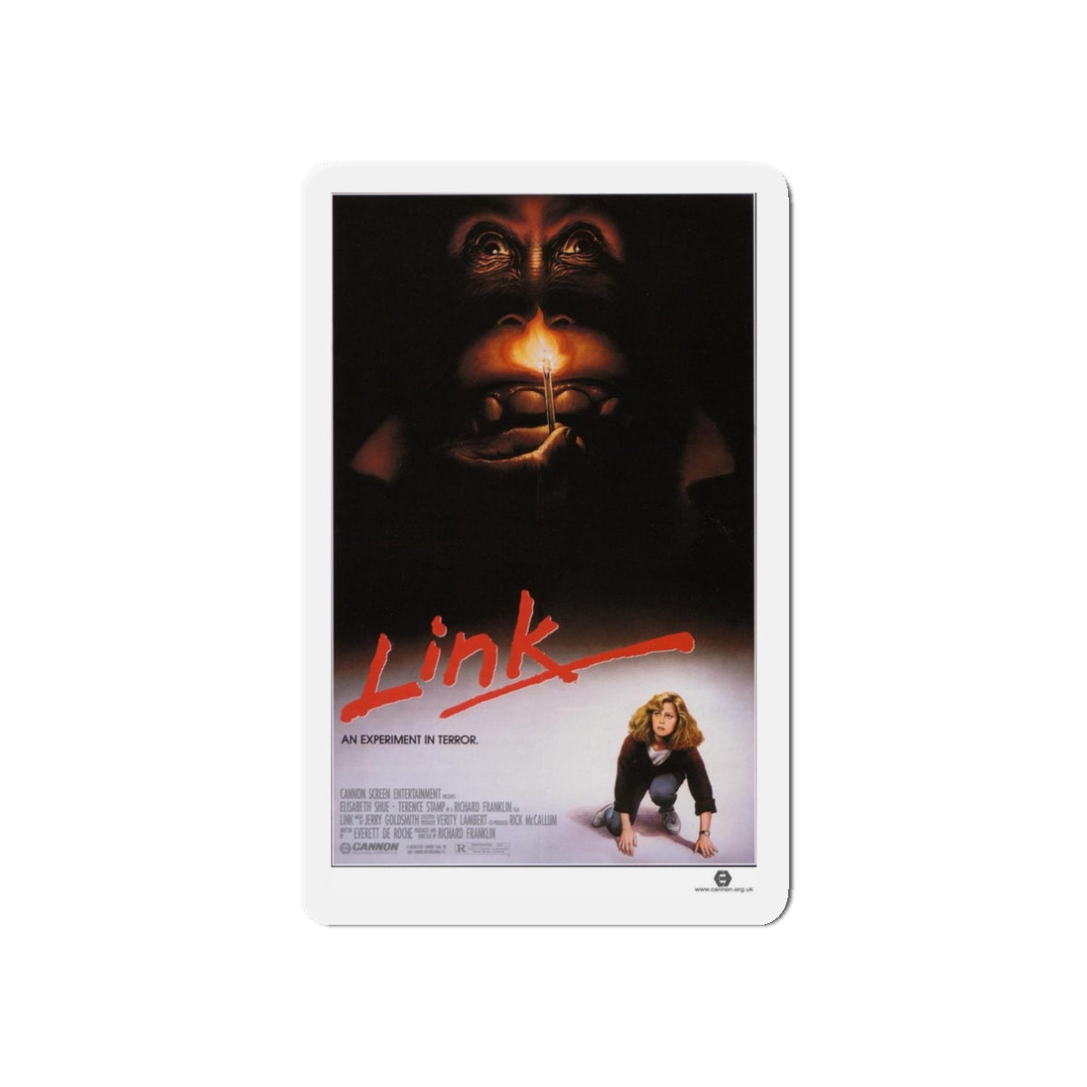 LINK 1986 Movie Poster - Refrigerator Magnet-3" x 3"-Die-Cut-1 pc-The Sticker Space