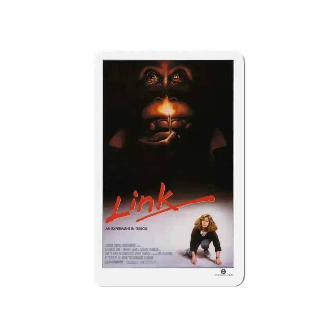 LINK 1986 Movie Poster - Refrigerator Magnet 3 Inch Die-Cut - The Sticker Space