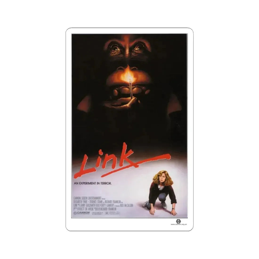 LINK 1986 Movie Poster - STICKER Vinyl Kiss-Cut Decal 3 Inch White - The Sticker Space