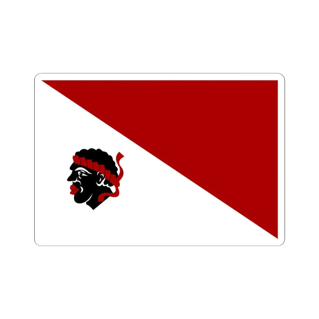 Linkebeek vlag (Belgium) STICKER Vinyl Kiss-Cut Decal 4 Inch White - The Sticker Space