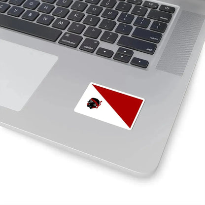 Linkebeek vlag (Belgium) STICKER Vinyl Kiss-Cut Decal - The Sticker Space