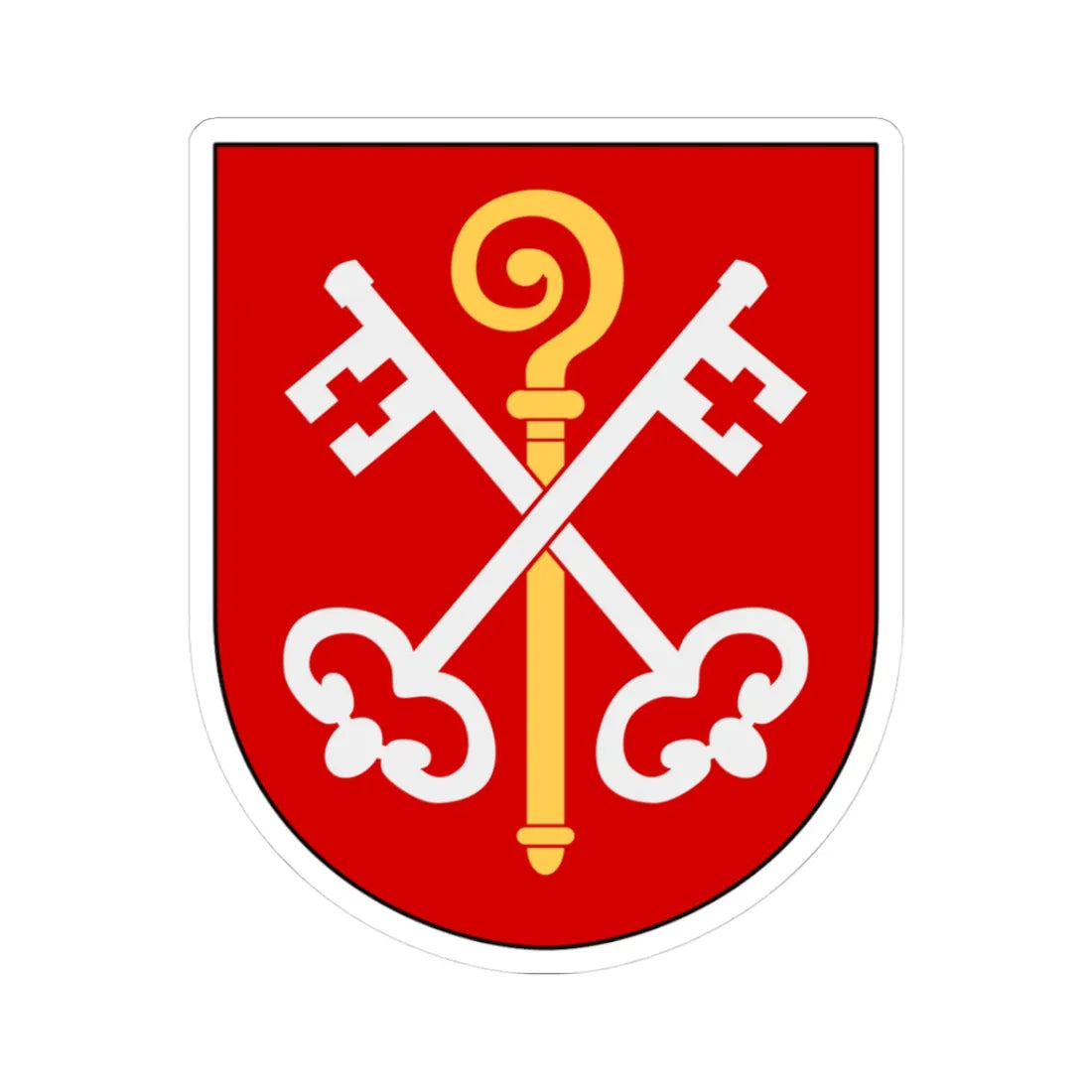 Linköping stift vapen (Sweden) (Coat of Arms) STICKER Vinyl Kiss-Cut Decal 3 Inch White - The Sticker Space