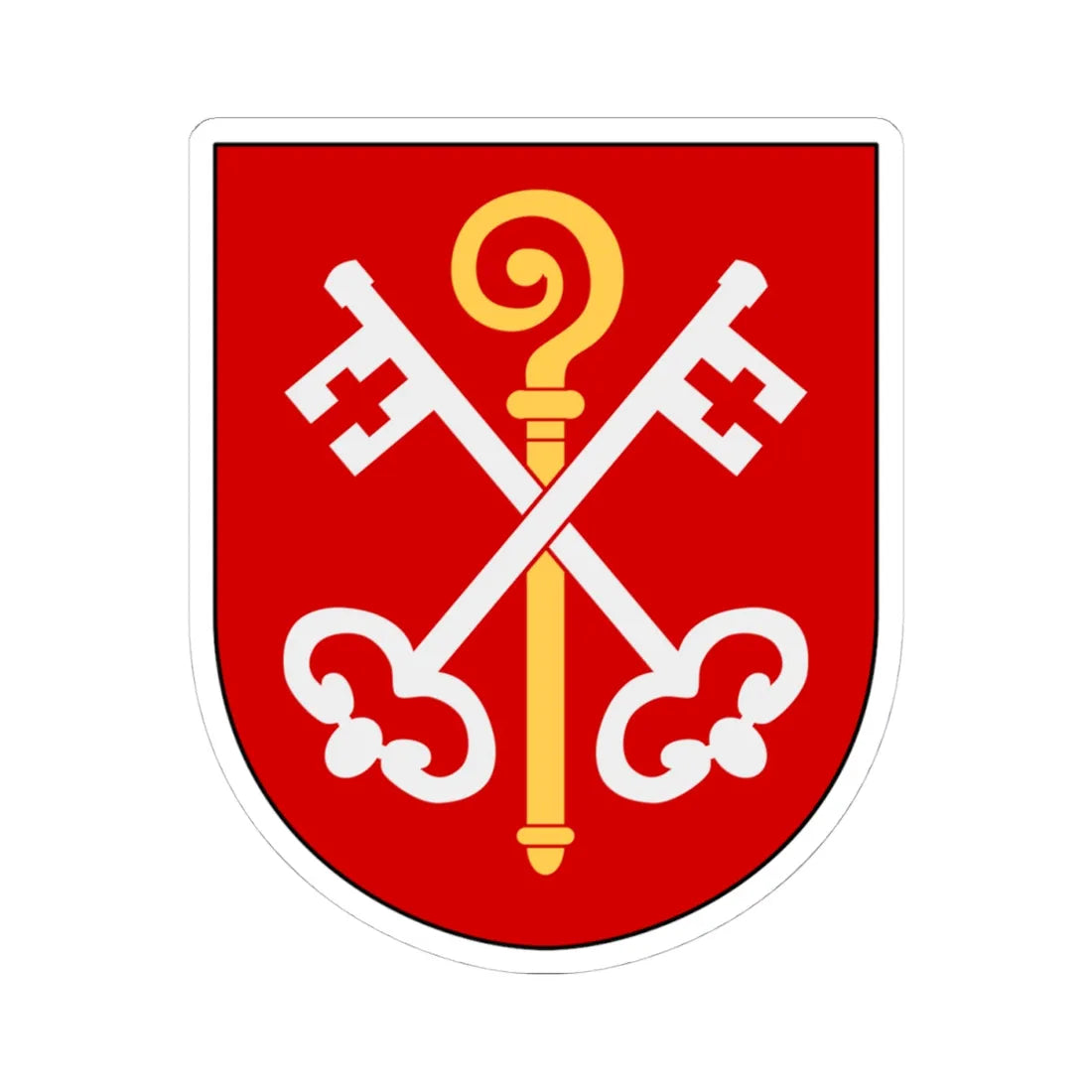 Linköping stift vapen (Sweden) (Coat of Arms) STICKER Vinyl Kiss-Cut Decal 4 Inch White - The Sticker Space