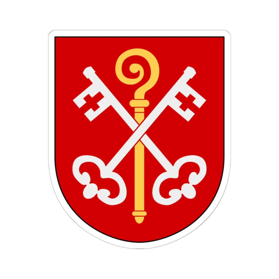 Linköping stift vapen (Sweden) (Coat of Arms) STICKER Vinyl Kiss-Cut Decal 6 Inch White - The Sticker Space