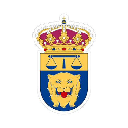 Linköpings tingsrätt vapen (Sweden) (Coat of Arms) STICKER Vinyl Kiss-Cut Decal 4 Inch White - The Sticker Space