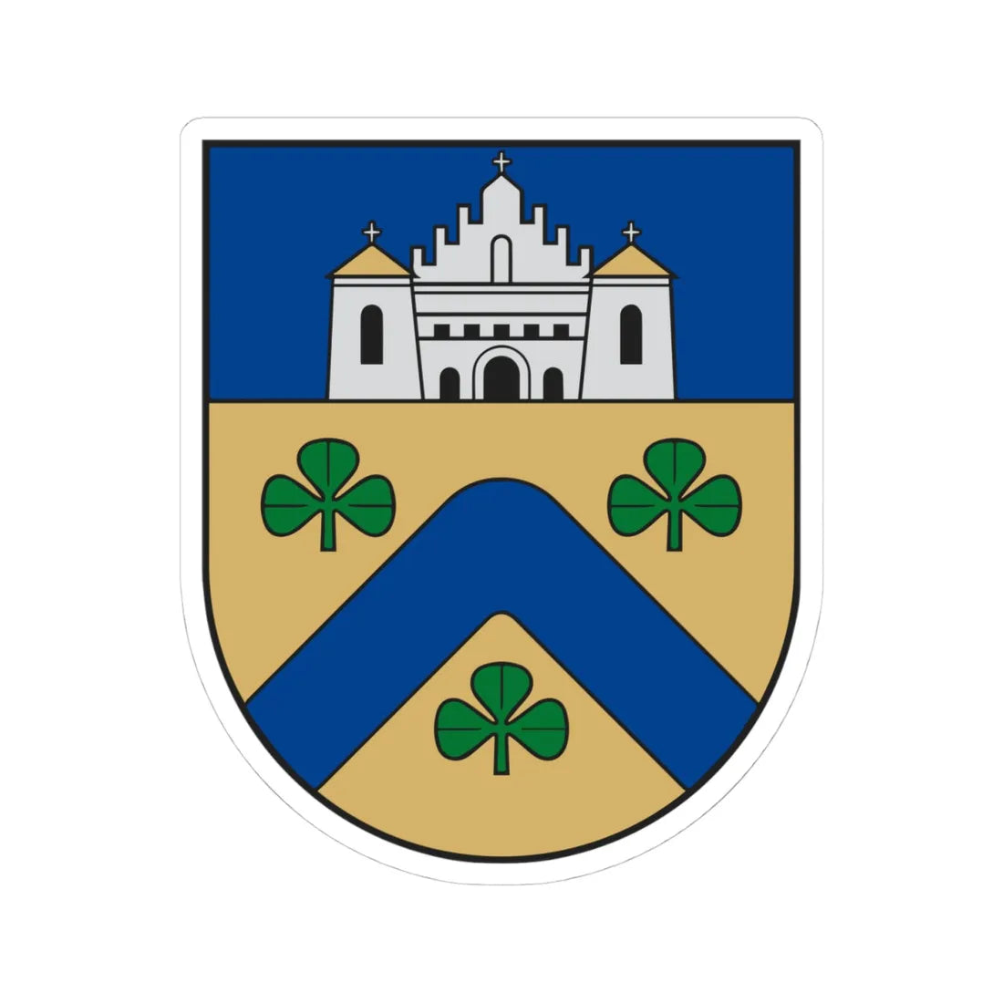 Linkuvos herbas (Lithuania) (Coat of Arms) STICKER Vinyl Kiss-Cut Decal 4 Inch White - The Sticker Space