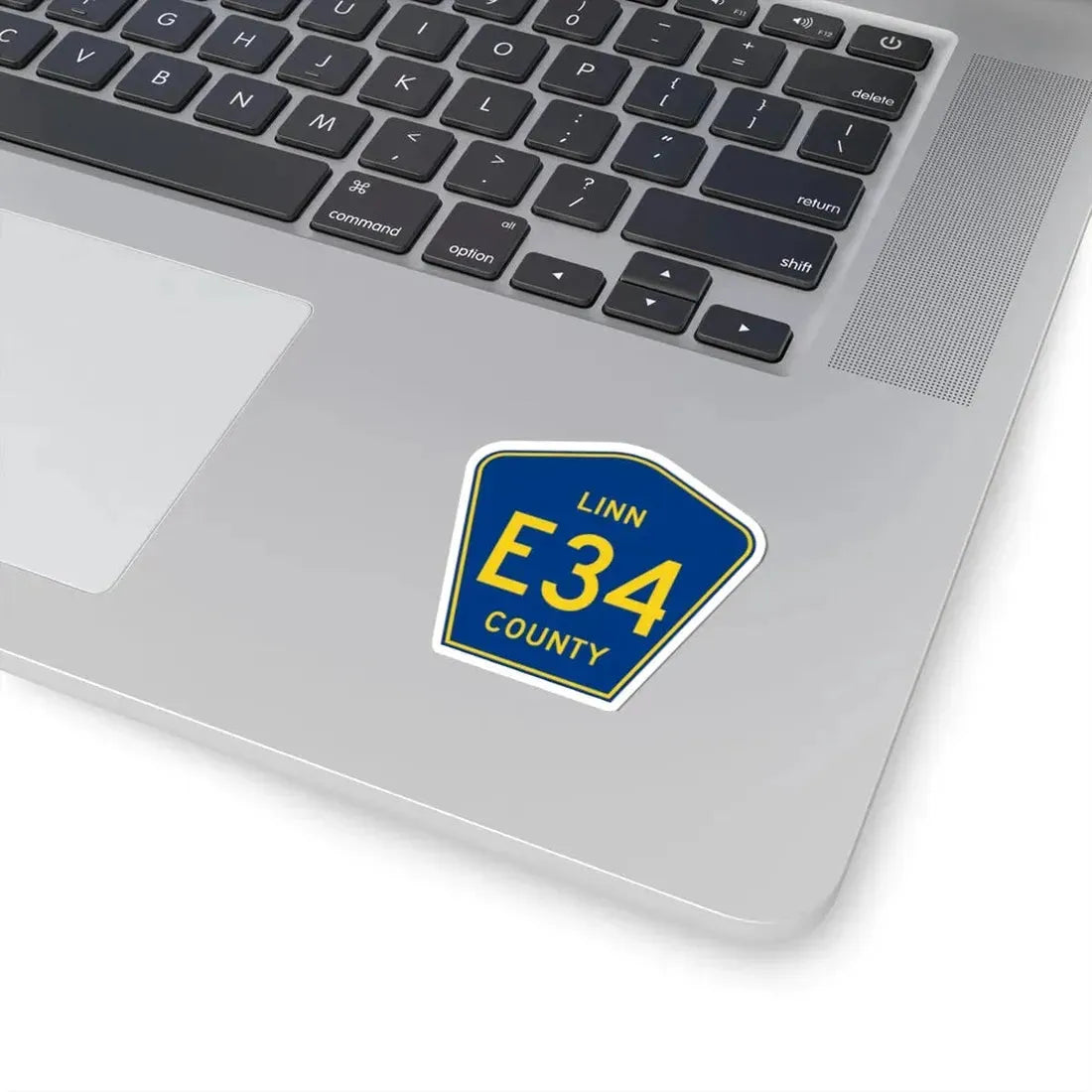 Linn County Route E34 IA (Iowa) (Road Sign) STICKER Vinyl Kiss-Cut Decal - The Sticker Space