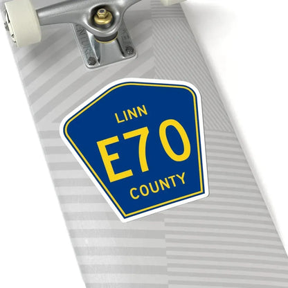 Linn County Route E70 IA (Iowa) (Road Sign) STICKER Vinyl Kiss-Cut Decal - The Sticker Space