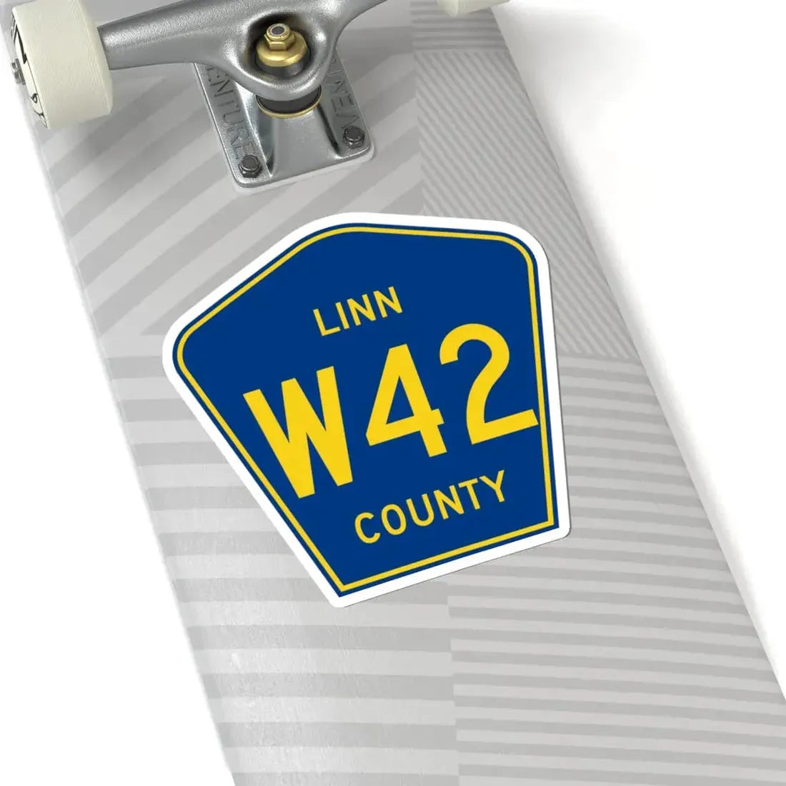 Linn County Route W42 IA (Iowa) (Road Sign) STICKER Vinyl Kiss-Cut Decal - The Sticker Space