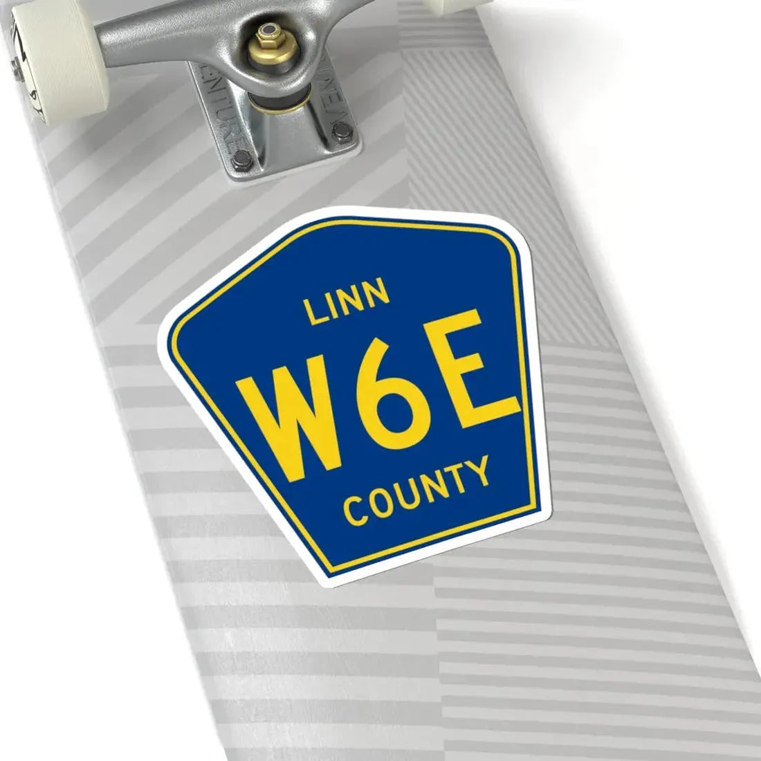 Linn County Route W6E IA (Iowa) (Road Sign) STICKER Vinyl Kiss-Cut Decal - The Sticker Space