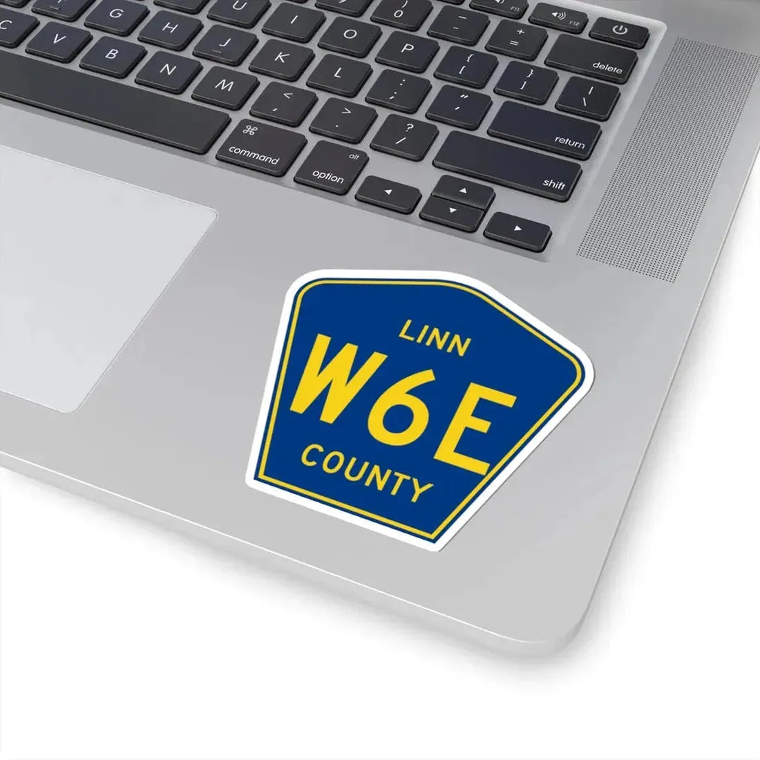 Linn County Route W6E IA (Iowa) (Road Sign) STICKER Vinyl Kiss-Cut Decal - The Sticker Space