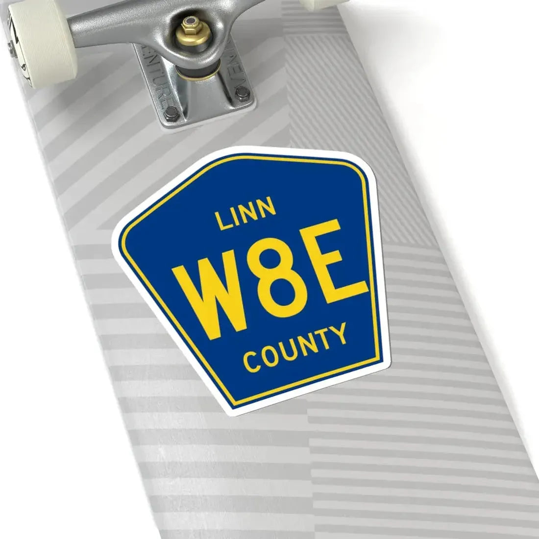 Linn County Route W8E IA (Iowa) (Road Sign) STICKER Vinyl Kiss-Cut Decal - The Sticker Space