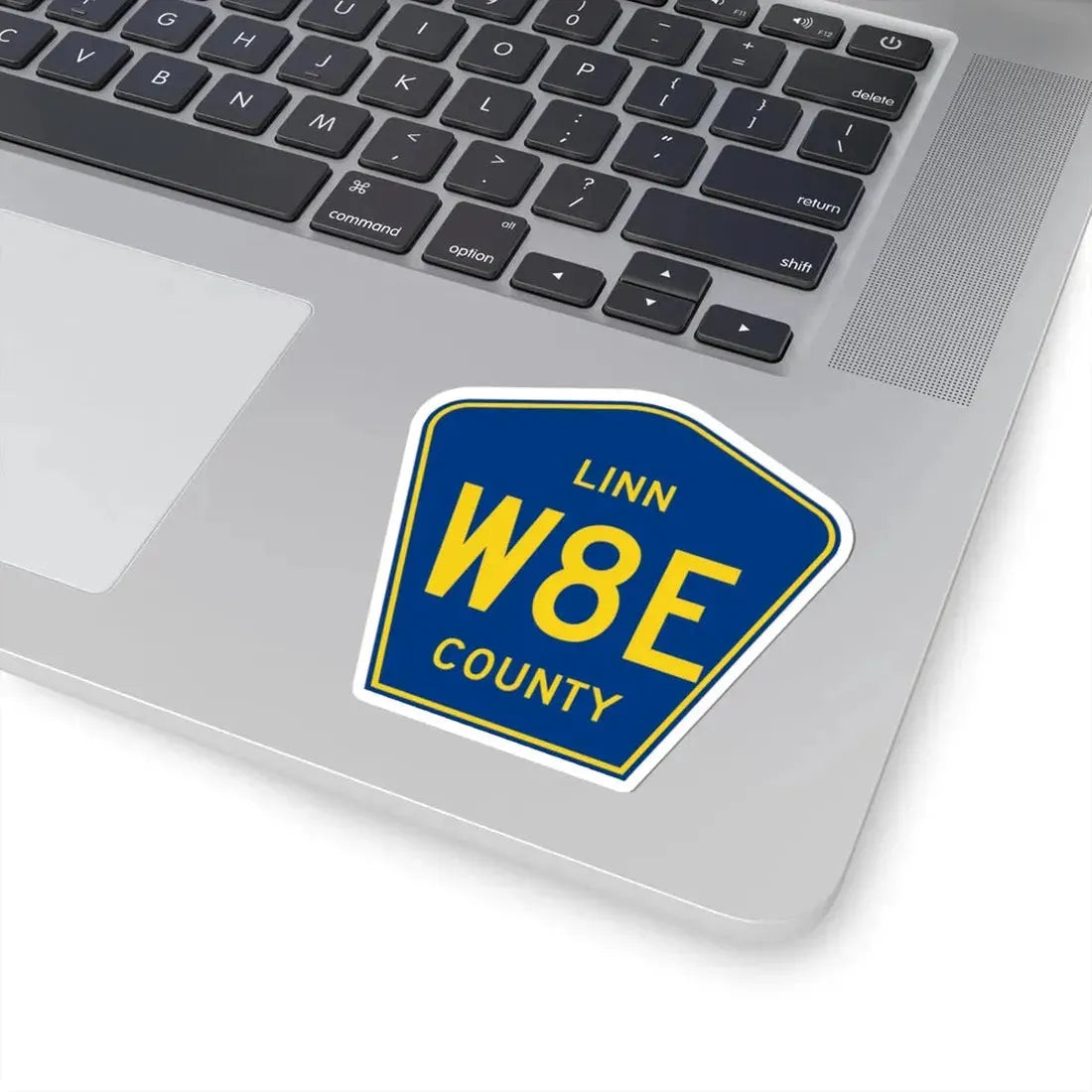 Linn County Route W8E IA (Iowa) (Road Sign) STICKER Vinyl Kiss-Cut Decal - The Sticker Space