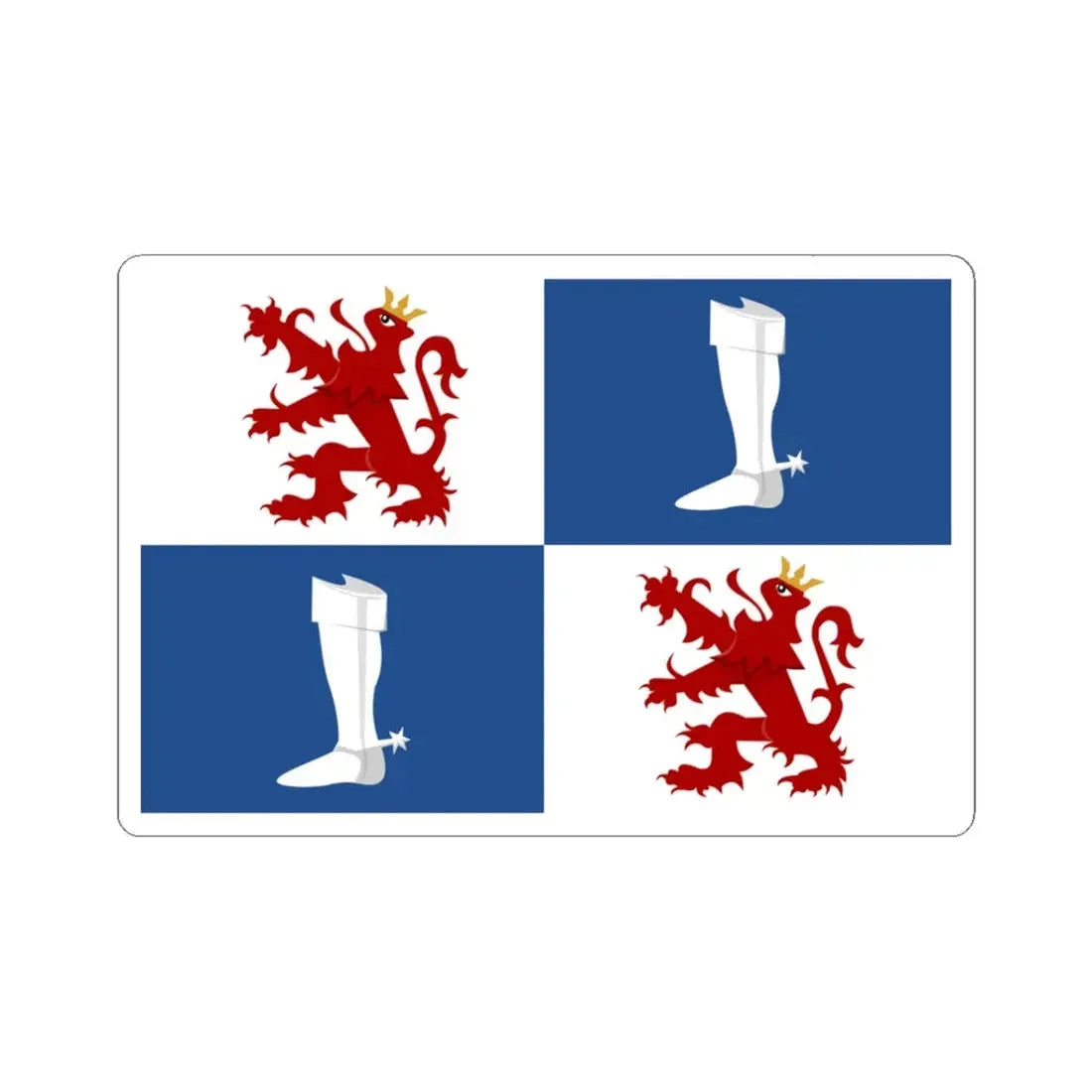 Linter vlag (Belgium) STICKER Vinyl Kiss-Cut Decal 3 Inch White - The Sticker Space