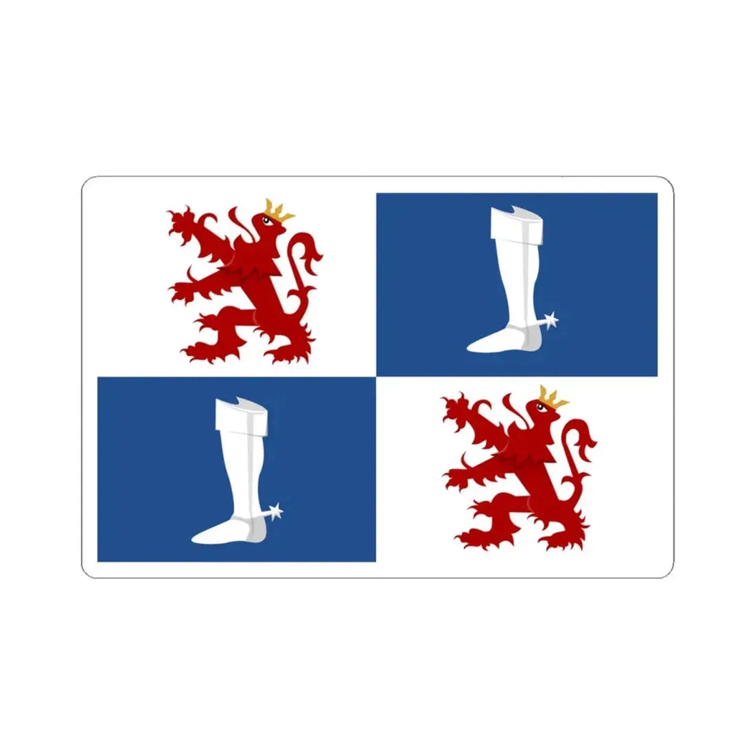 Linter vlag (Belgium) STICKER Vinyl Kiss-Cut Decal 4 Inch White - The Sticker Space