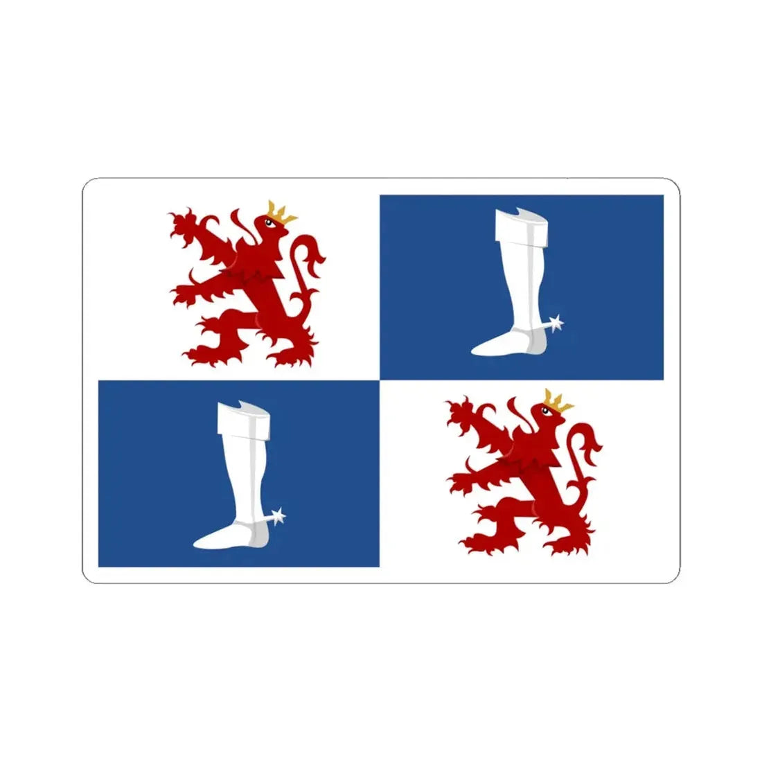 Linter vlag (Belgium) STICKER Vinyl Kiss-Cut Decal 6 Inch White - The Sticker Space