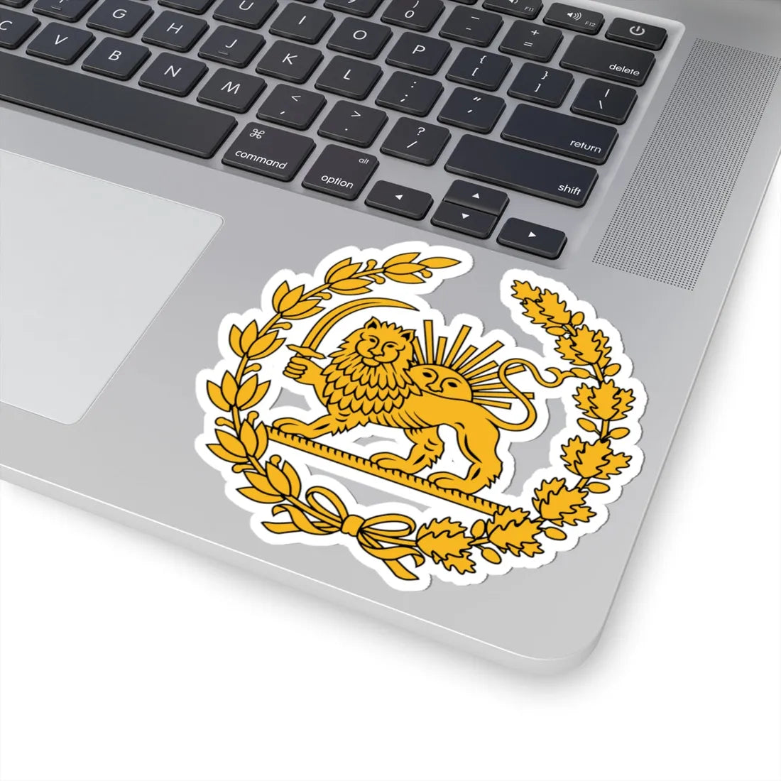 Lion and Sun Emblem of Iran (Iran) (Coat of Arms) STICKER Vinyl Kiss-Cut Decal - The Sticker Space