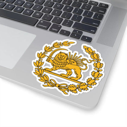 Lion and Sun Emblem of Iran (Iran) (Coat of Arms) STICKER Vinyl Kiss-Cut Decal - The Sticker Space