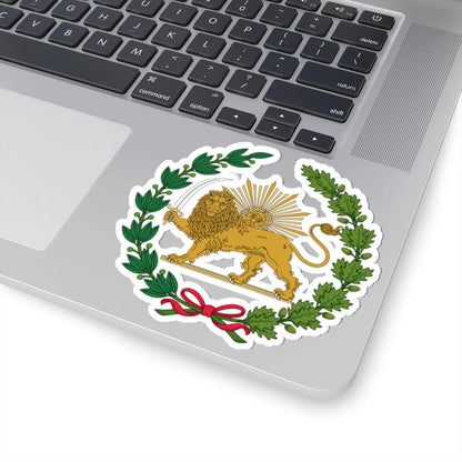 Lion and Sun Emblem of Persia Variant 1 (Iran) (Coat of Arms) STICKER Vinyl Kiss-Cut Decal - The Sticker Space