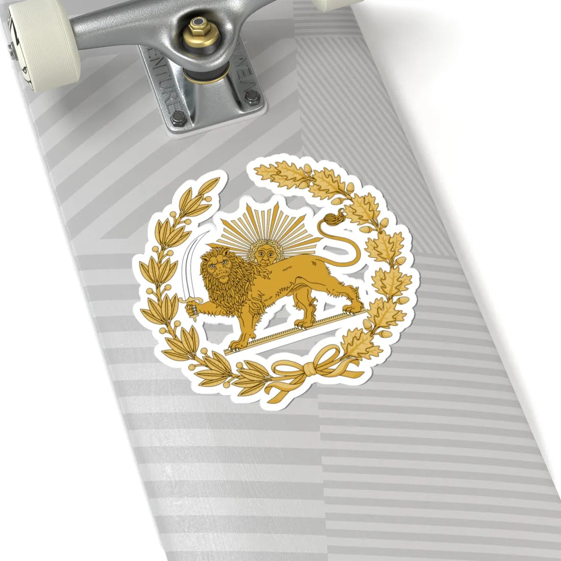 Lion and Sun Emblem of Persia Variant 2 (Iran) (Coat of Arms) STICKER Vinyl Kiss-Cut Decal - The Sticker Space