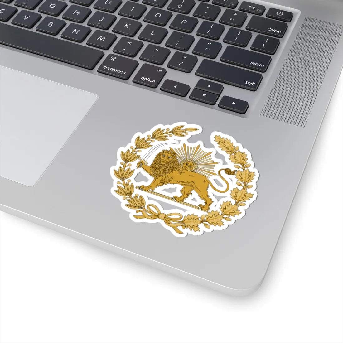 Lion and Sun Emblem of Persia Variant 2 (Iran) (Coat of Arms) STICKER Vinyl Kiss-Cut Decal - The Sticker Space