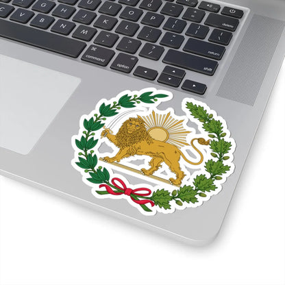 Lion and Sun Emblem of Persia Variant 3 (Iran) (Coat of Arms) STICKER Vinyl Kiss-Cut Decal - The Sticker Space