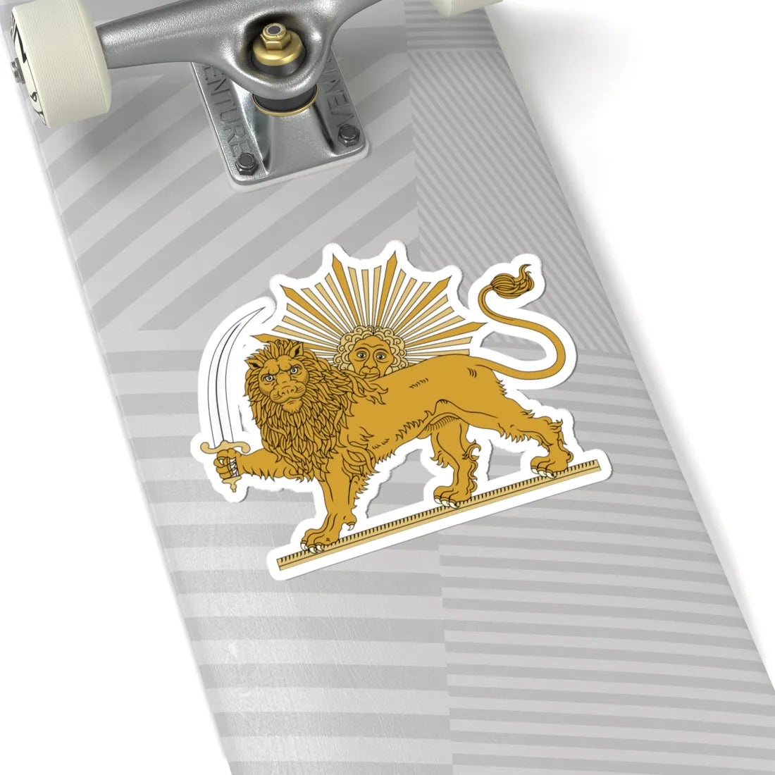 Lion and Sun Qajar Dynasty (Iran) (Coat of Arms) STICKER Vinyl Kiss-Cut Decal - The Sticker Space