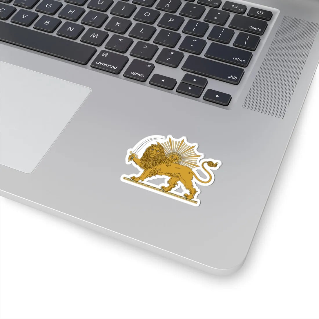 Lion and Sun Qajar Dynasty (Iran) (Coat of Arms) STICKER Vinyl Kiss-Cut Decal - The Sticker Space